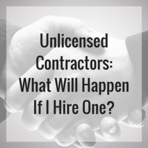 Unlicensed Contractors